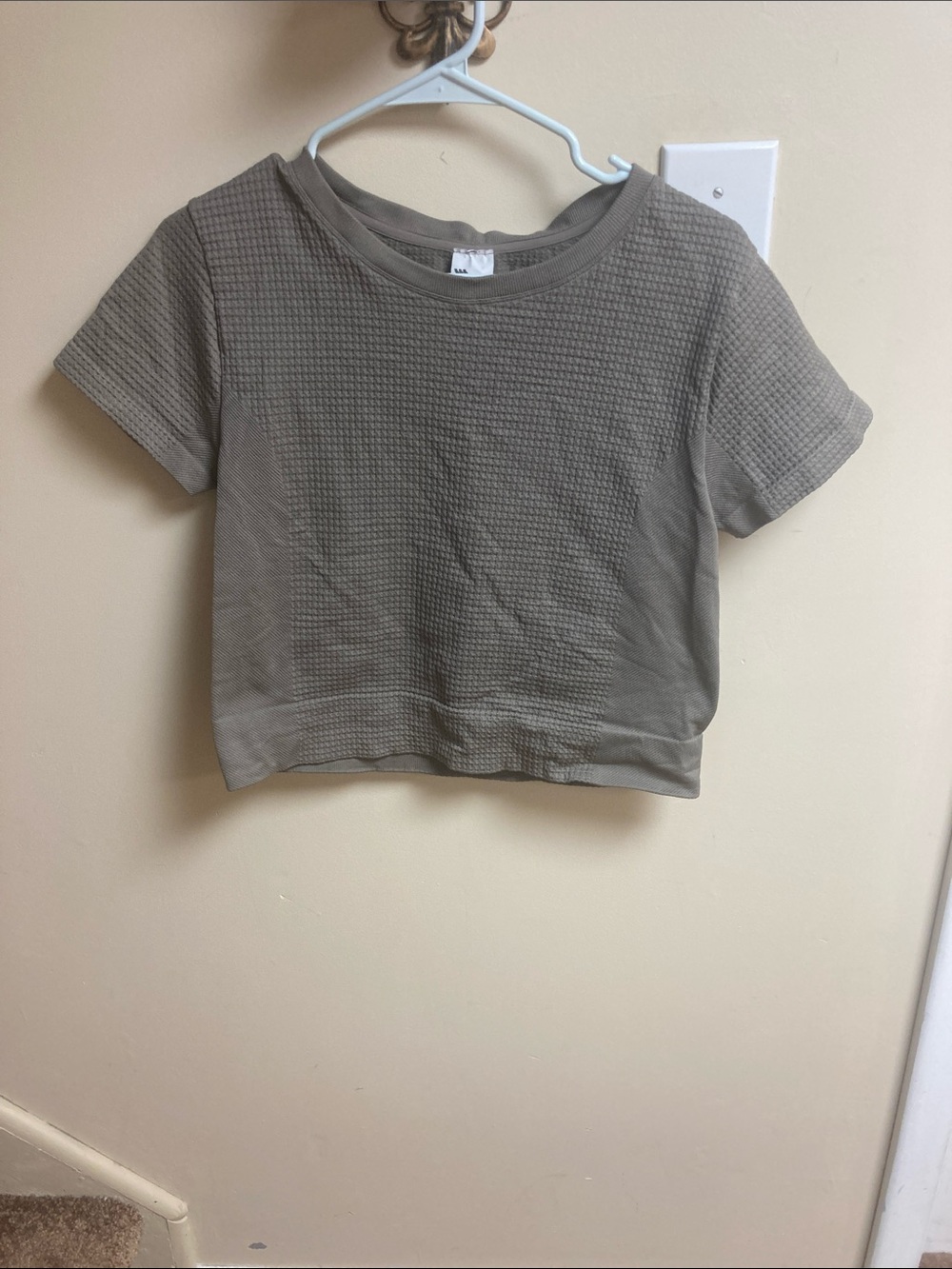 all in motion Olive Green Waffle Knit Crop Top
